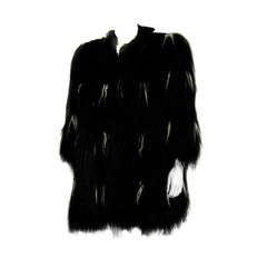 PAULINE TRIGERE Black & White Faux Fur Coat