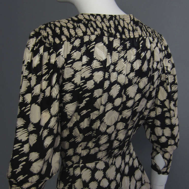 EMANUEL UNGARO Silk Painterly Print Dress For Sale 2
