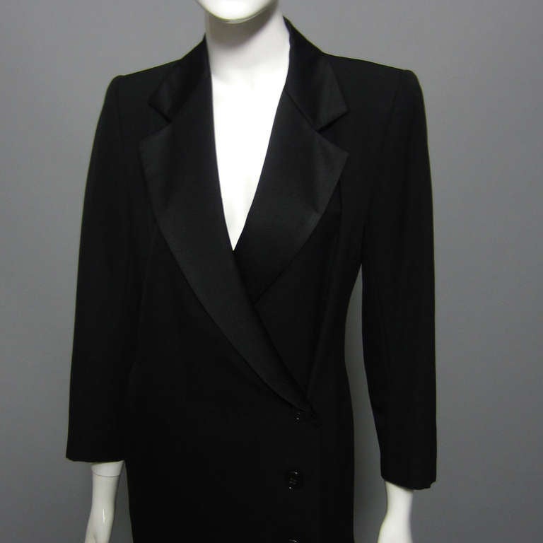 YVES SAINT LAURENT Tuxedo Dress In Excellent Condition In New York, NY
