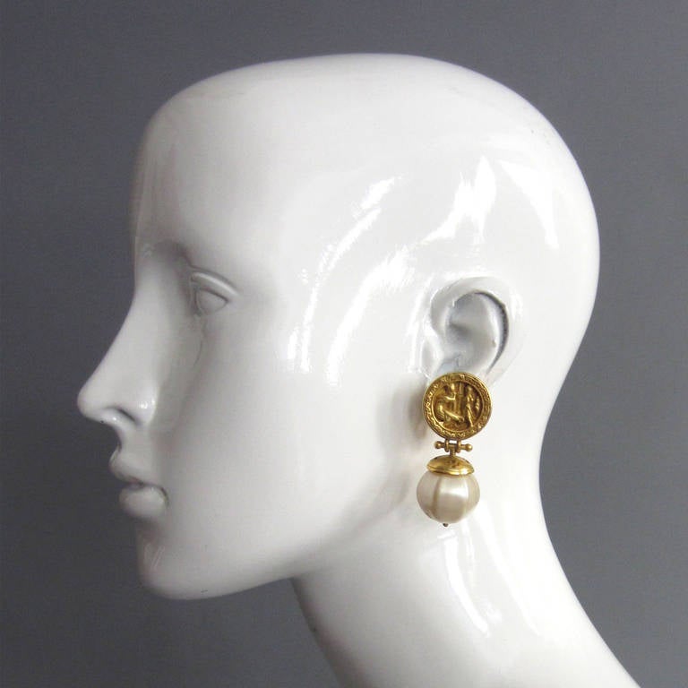 Women's Ann and Catherine Prevost Gold Pearl Drop Earrings