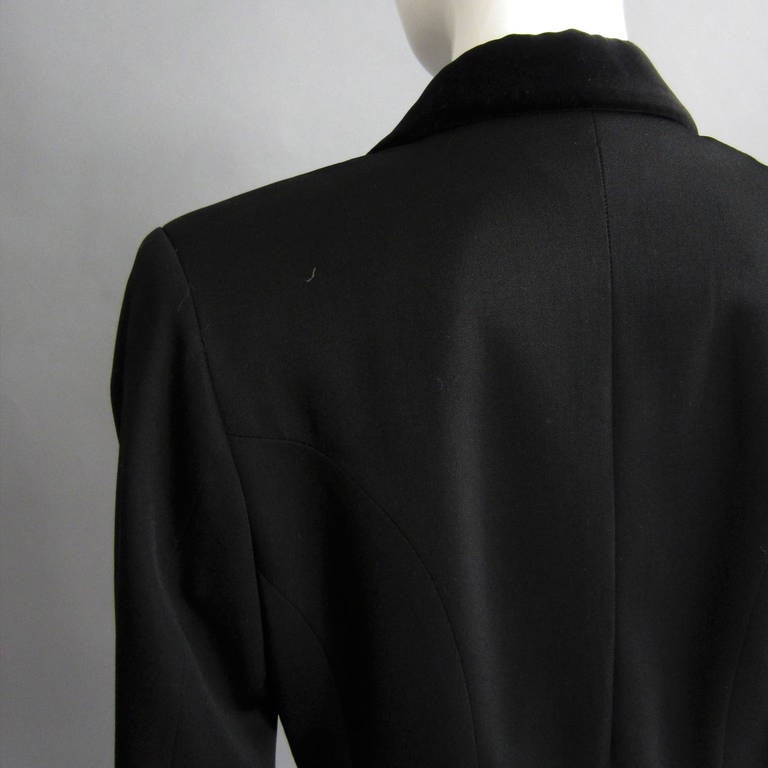 HERMES Black Wool Riding Style Jacket For Sale 2