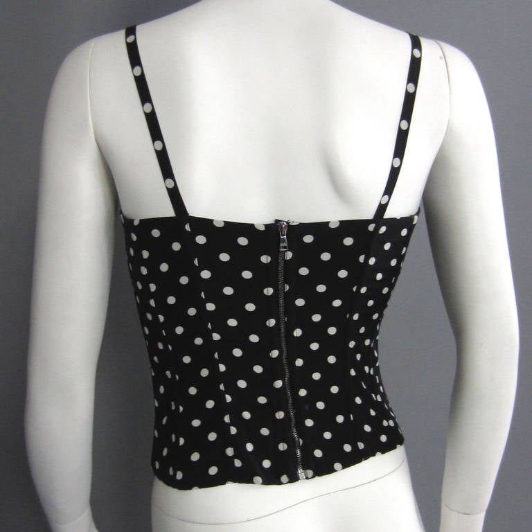 DOLCE & GABBANA Polka Dot Bustier Top 1