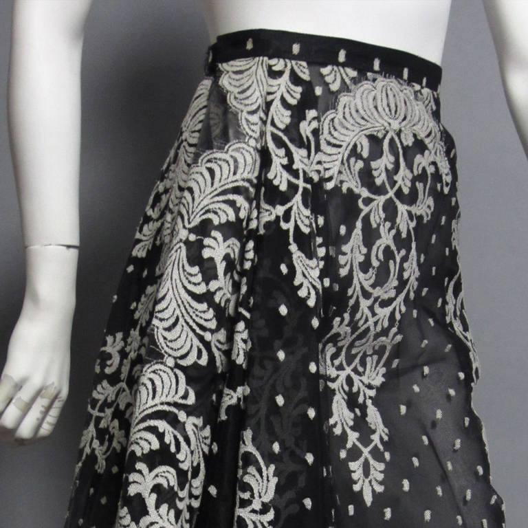 Women's CHRISTIAN LACROIX Lace and Tulle Full Skirt with Matching Shrug
