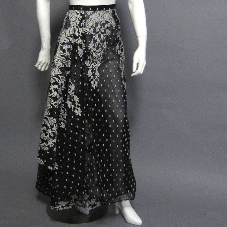 CHRISTIAN LACROIX Lace and Tulle Full Skirt with Matching Shrug In Excellent Condition In New York, NY