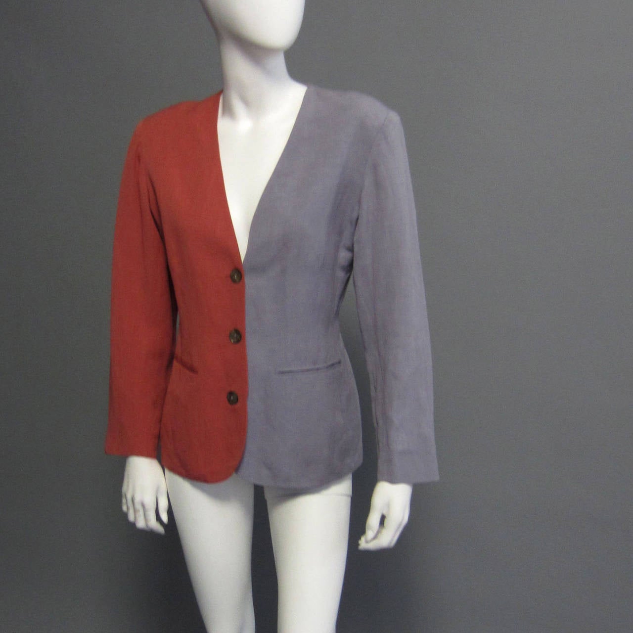 KENZO Color Blocked Blazer In Excellent Condition For Sale In New York, NY