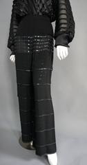 CHRISTIAN DIOR Sequin Bodysuit & Tiered Pant Ensemble with Organza Trim