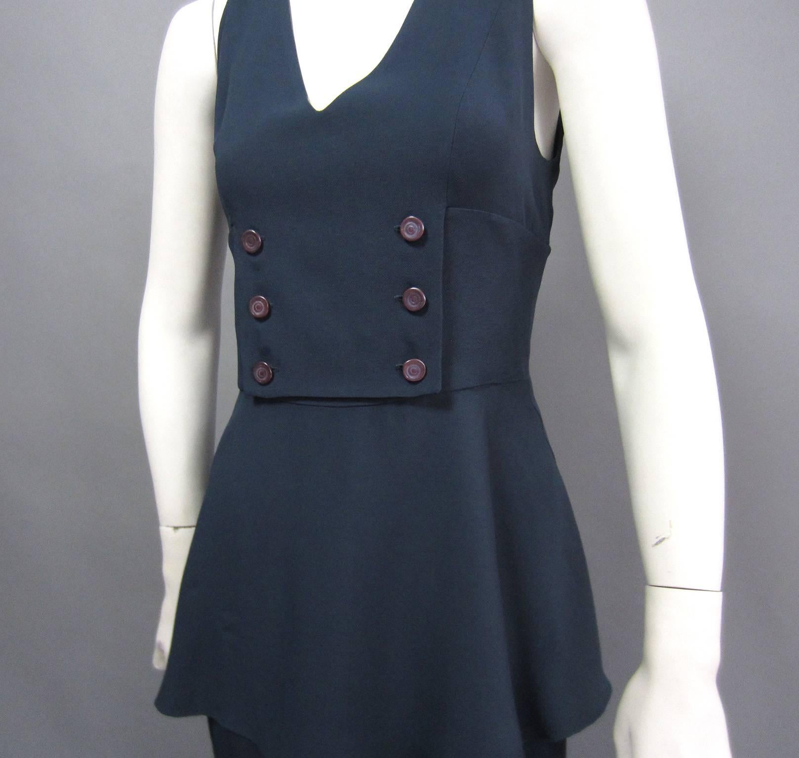 CHLOE 3 piece Ensemble with Jacket, Top & Skirt with Button Detail For Sale 1