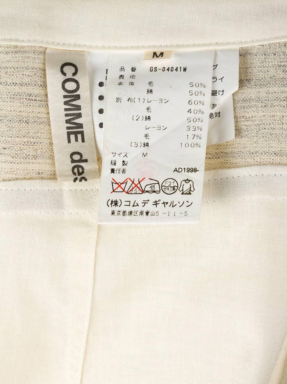 1998 COMME DES GARÇONS Mixed fabric skirt For Sale 2