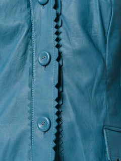 2000s Christian Dior by John Galliano zig-zag edge leather jacket