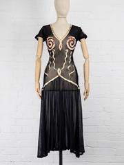 1989 JEAN PAUL GAULTIER appliqué sheer dress ( Vogue UK Madonna 1989 cover )
