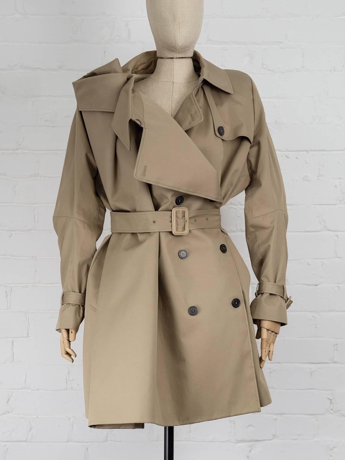 Brown 2008 MAISON MARTIN MARGIELA deconstucted trench coat For Sale