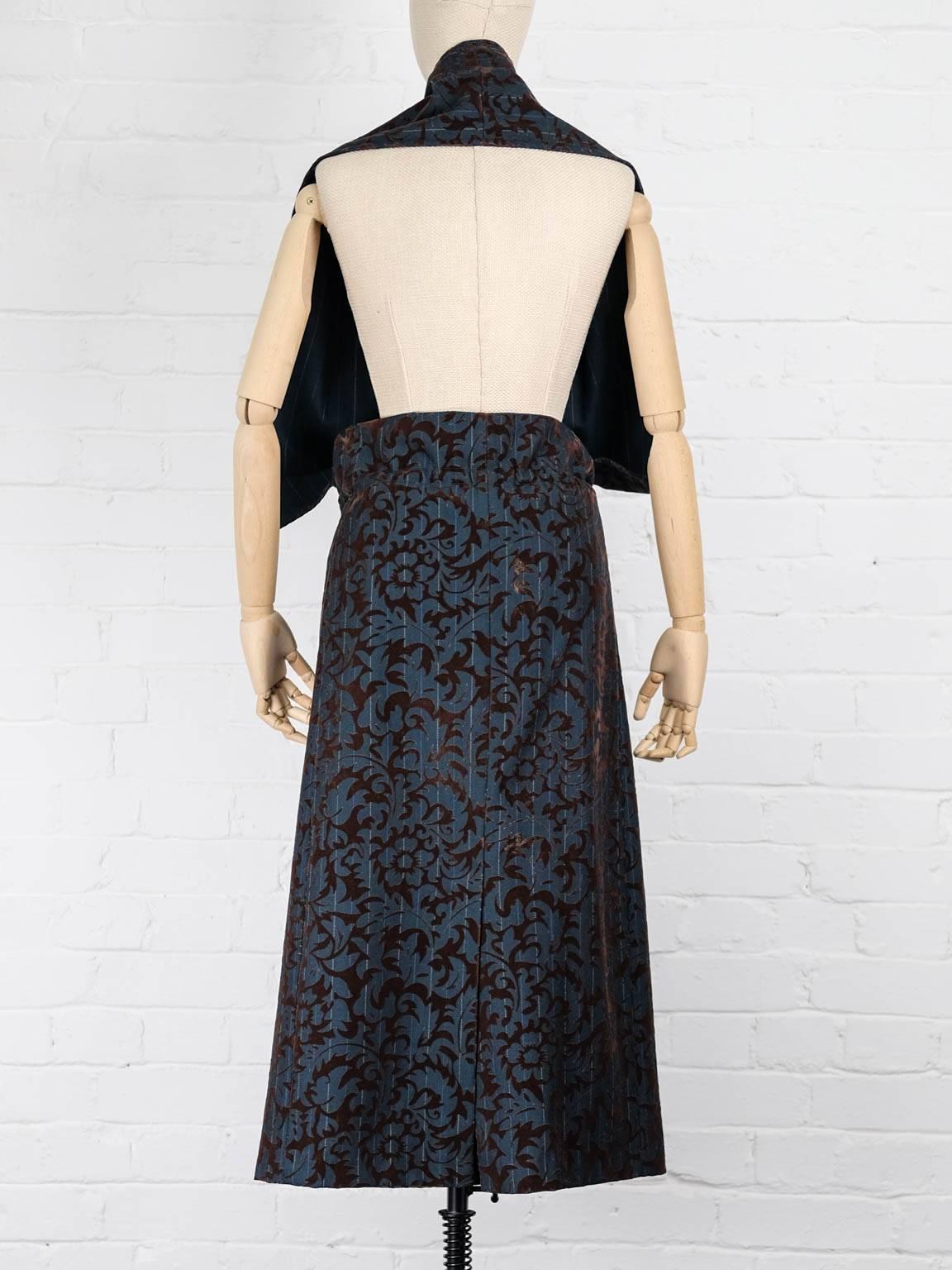 Women's or Men's 1996 COMME des GARÇONS Rei Kawakubo flocked velvet dress For Sale