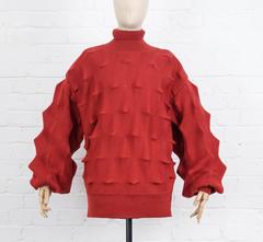 70's ISSEY MIYAKE Roll neck 3D knit sweater