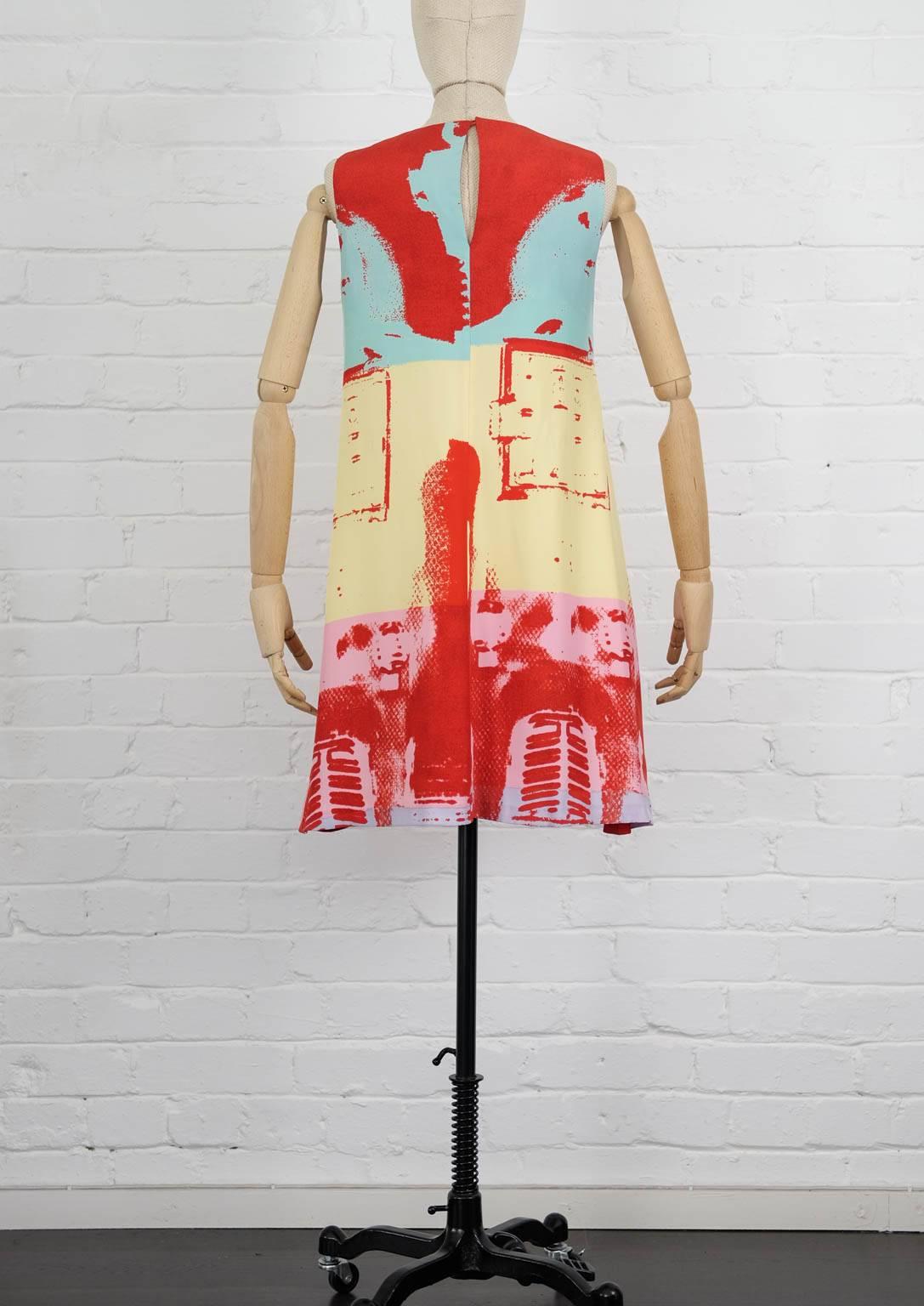 90's STEPHEN SPROUSE Andy Warhol graphic print dress In Excellent Condition For Sale In London, GB