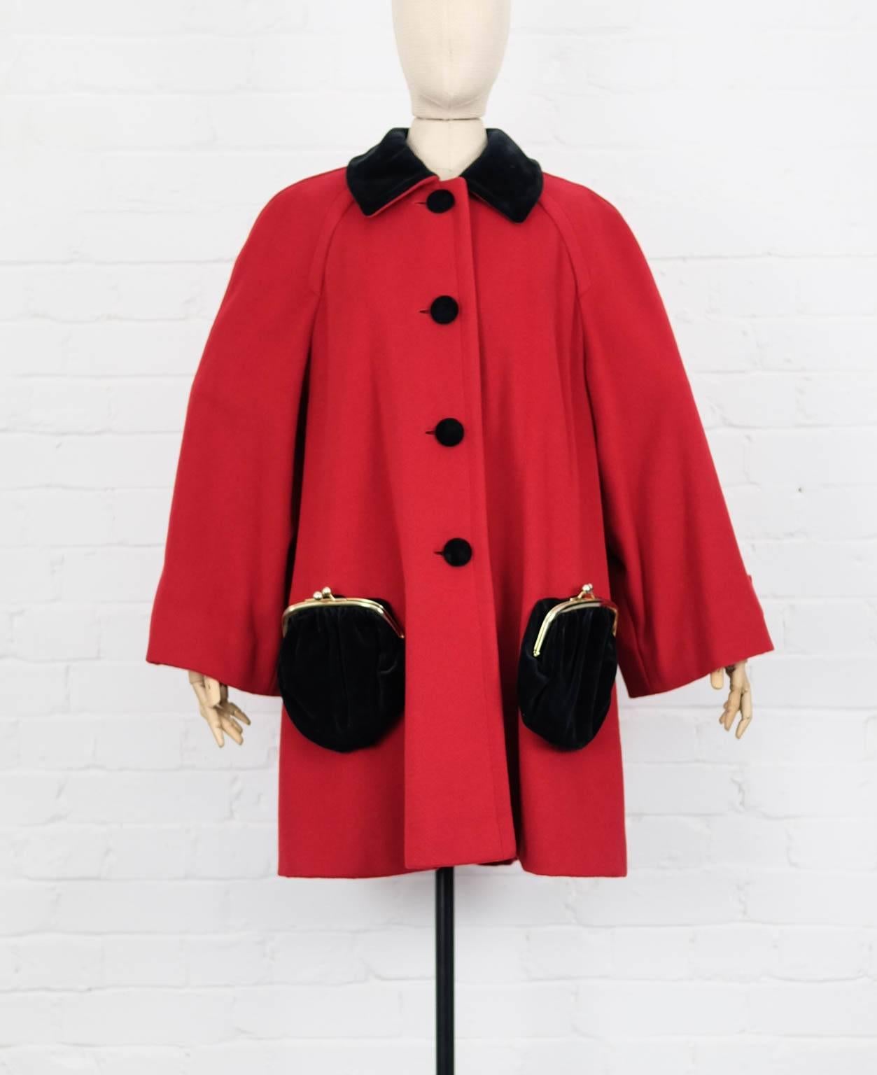 Red MOSCHINO   Purse pocket coat