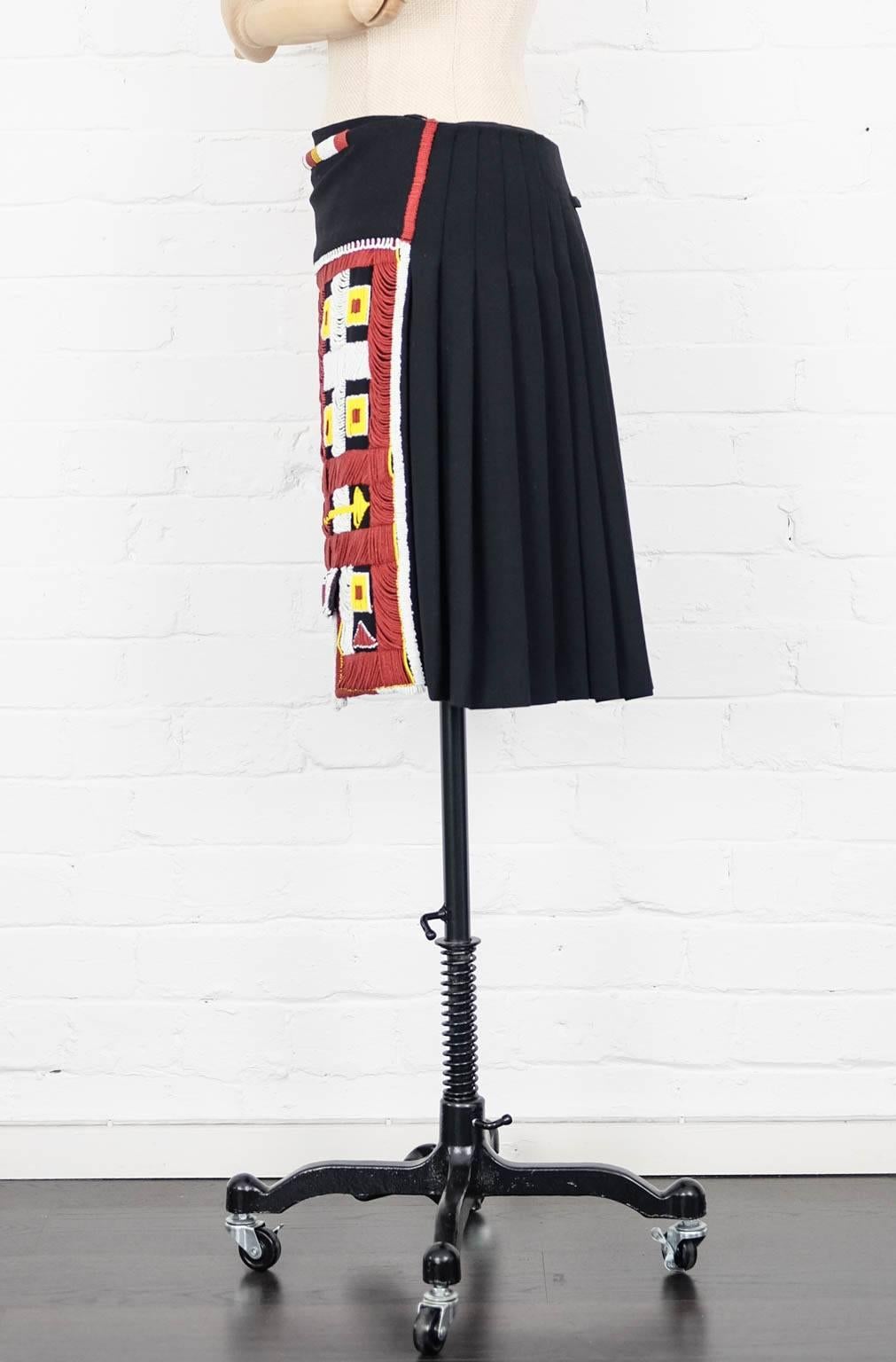 Women's 1999 JEAN PAUL GAULTIER 'Le 3e Millenaire Sera Amour' beaded skirt For Sale