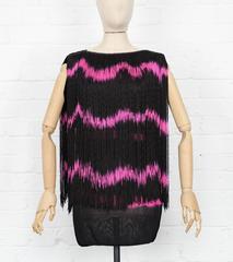 1985 JEAN PAUL GAULTIER  Tye-dye effect fringed top