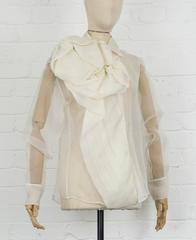 Circa 2004 CHRISTIAN DIOR by John Galliano silk bow sheer blouse unworn