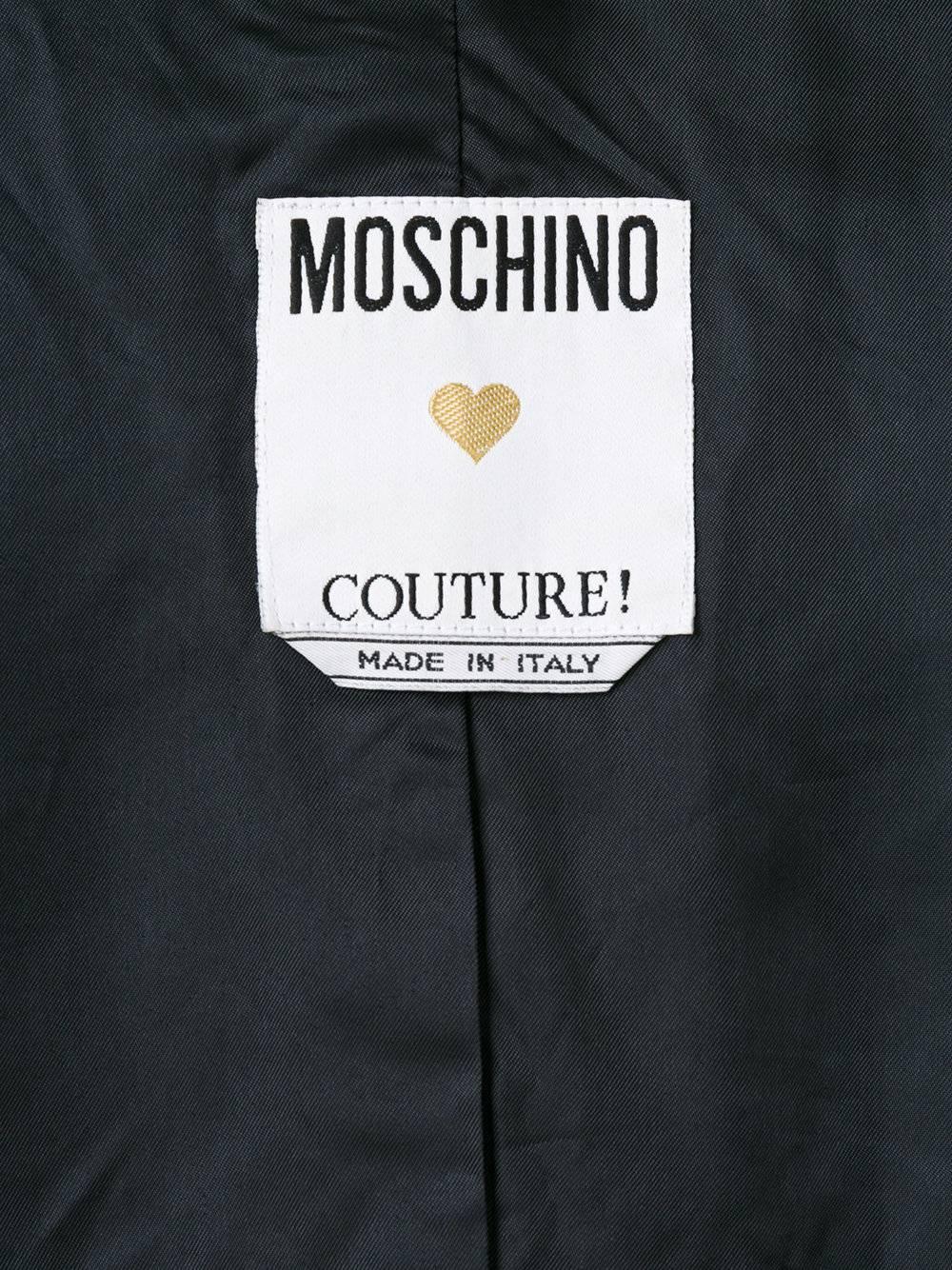 Women's 1989 MOSCHINO Couture vintage Peace & Pearls embroidered jacket For Sale