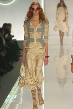 2005 Christian Dior by John Galliano vintage lace and crochet insert jacket