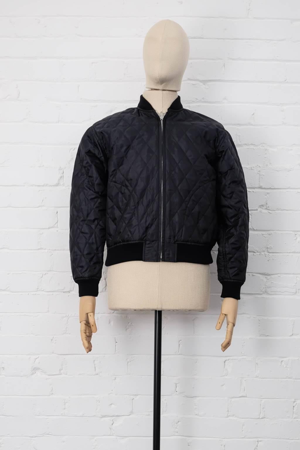 Comme Des Gar ons Black re edition 1984 85 staff quilted bomber jacket