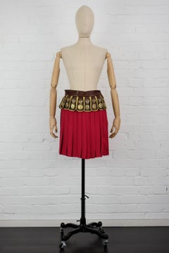 1989 Moschino Couture 'Roman Centurion Soldier' pleated skirt
