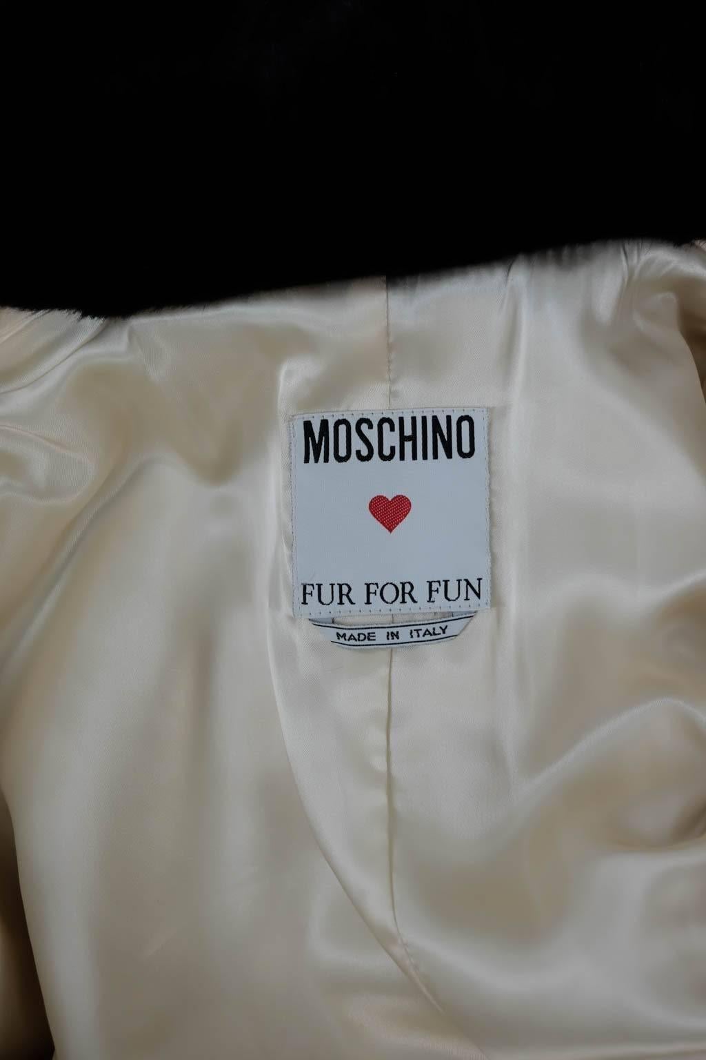 Beige 1994 MOSCHINO faux fur 