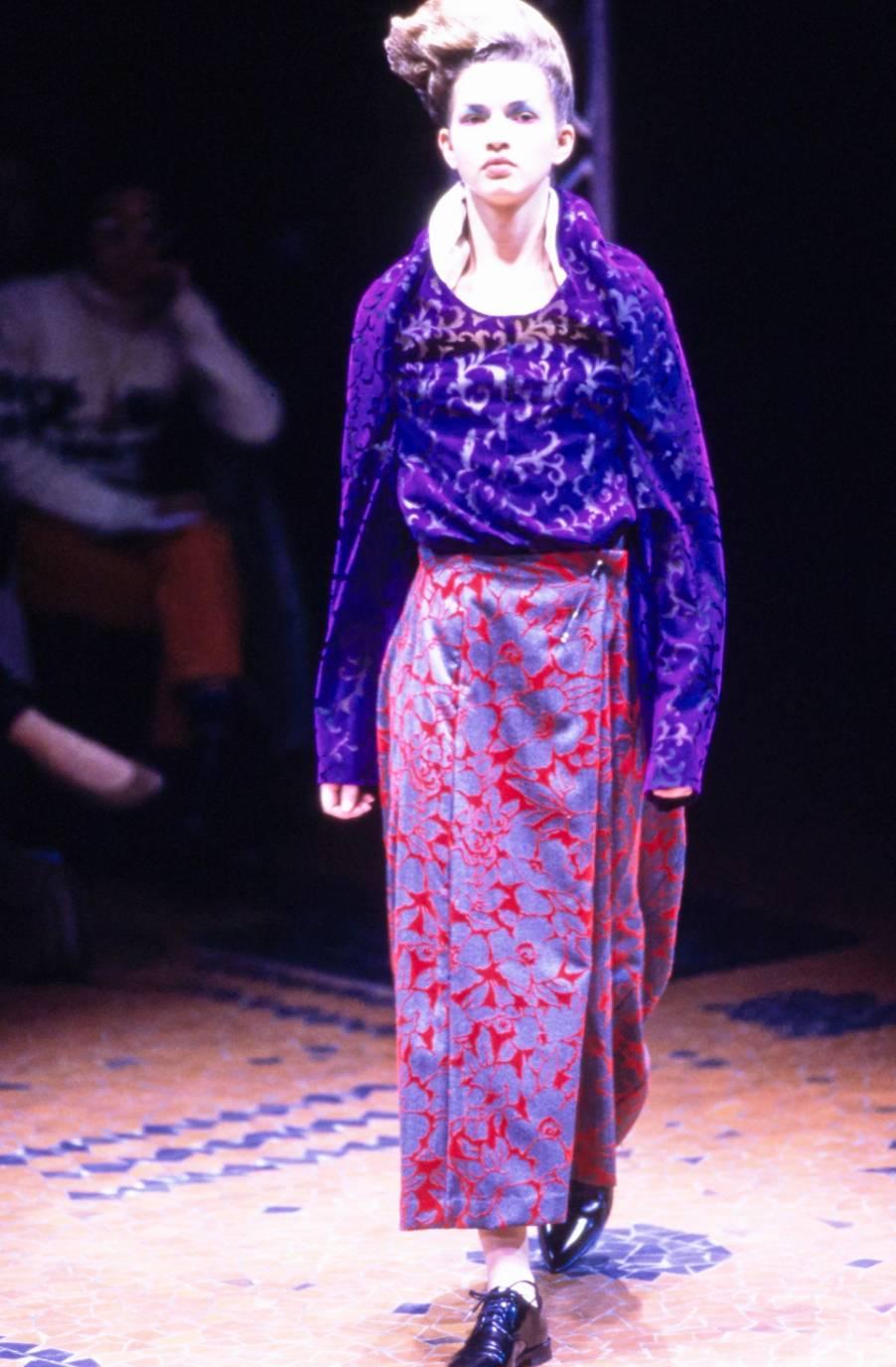 Fall 1996 Comme des Garçons flocked velvet top kimono  For Sale 1