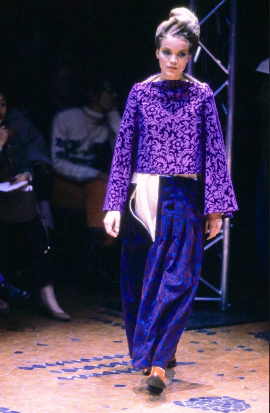 Women's Fall 1996 Comme des Garçons flocked velvet top kimono  For Sale