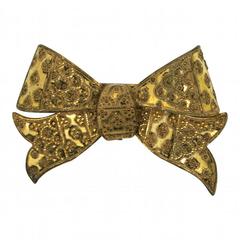 Miriam Haskell 1940s Vintage Bow Brooch