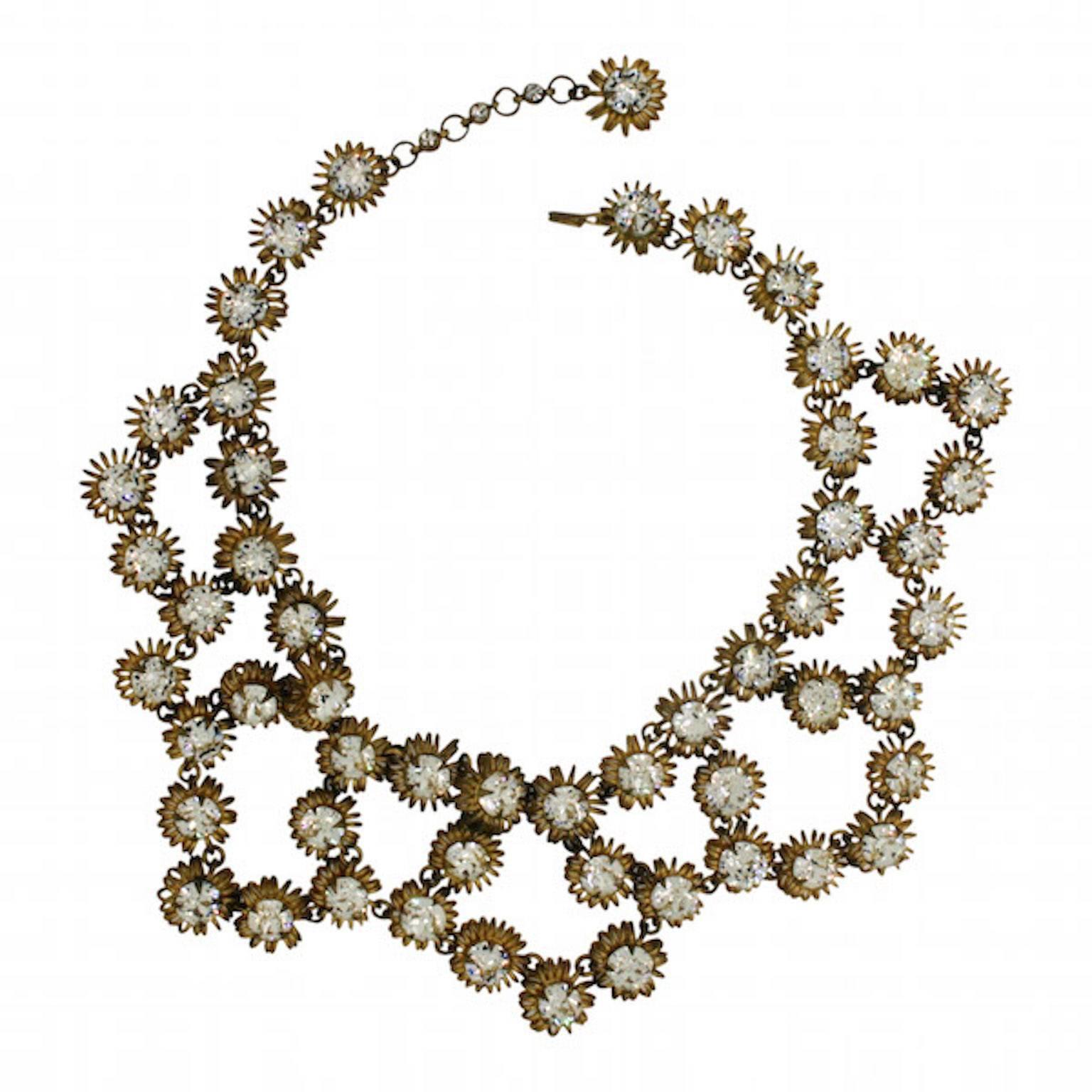 This beautiful parure would make a stunning addition to any wardrobe. It was created in France by Roger Scemama in the 1950s. 
Condition Report:
Excellent

The Details...
This marvellous parure comprises of earrings and a necklace.The necklace