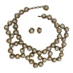 Roger Scemama 1950s Retro Necklace and Earrings Set