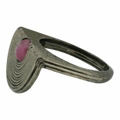 Balenciaga 1990s Pink Cabochon Vintage Ring