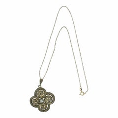 Theodor Fahrner 1930s Silver Filigree Vintage Pendant Necklace