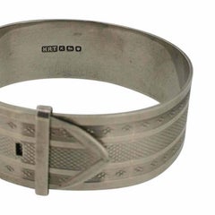 Victorian Silver Hallmarked Antique Buckle Bangle