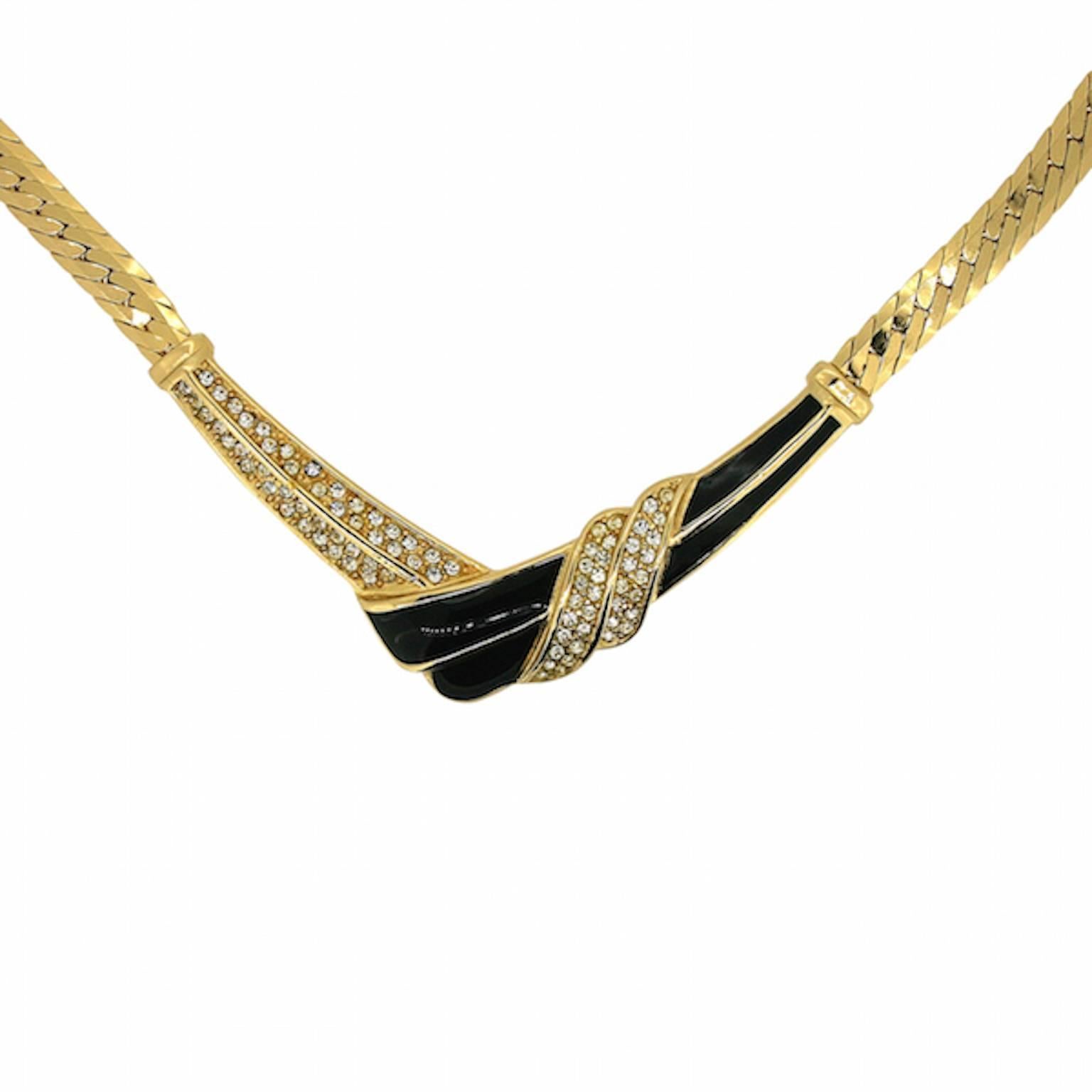 dior black necklace