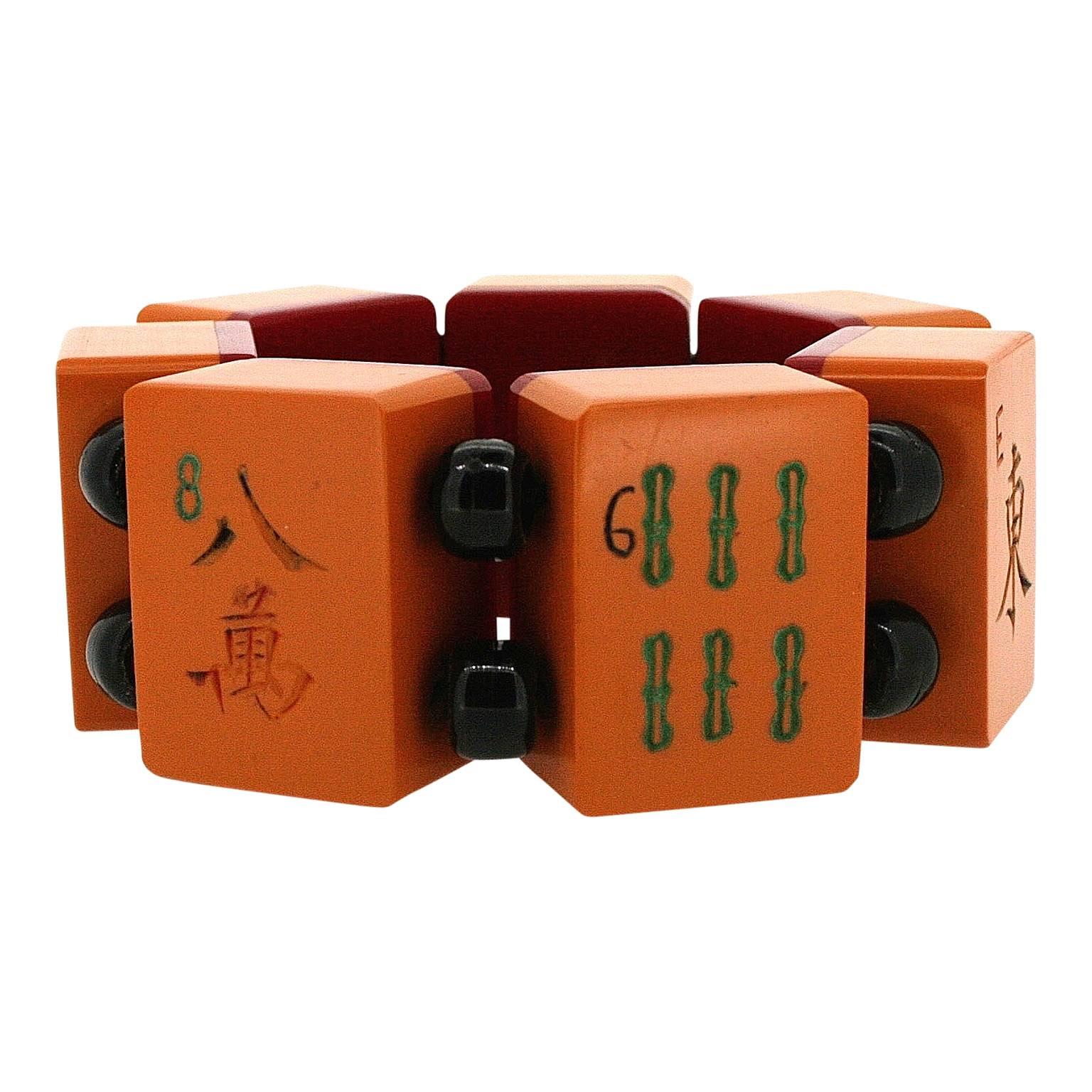 bakelite mahjong bracelet