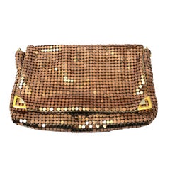 Glomesh 1970s Rose Gold Mesh Retro Handbag