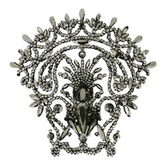 Early 1800s Cut Steel Dress Clip