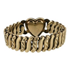 La Mode 1940s Gold Filled Vintage Sweetheart Bracelet