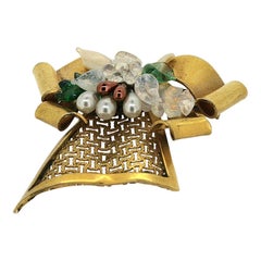 Louis Rousselet 1940s Vintage Bow Brooch