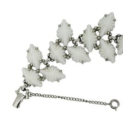 Schiaparelli 1950s Vintage Milk Glass Bracelet