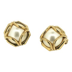Ciner 1980s Vintage Faux Pearl Earrings