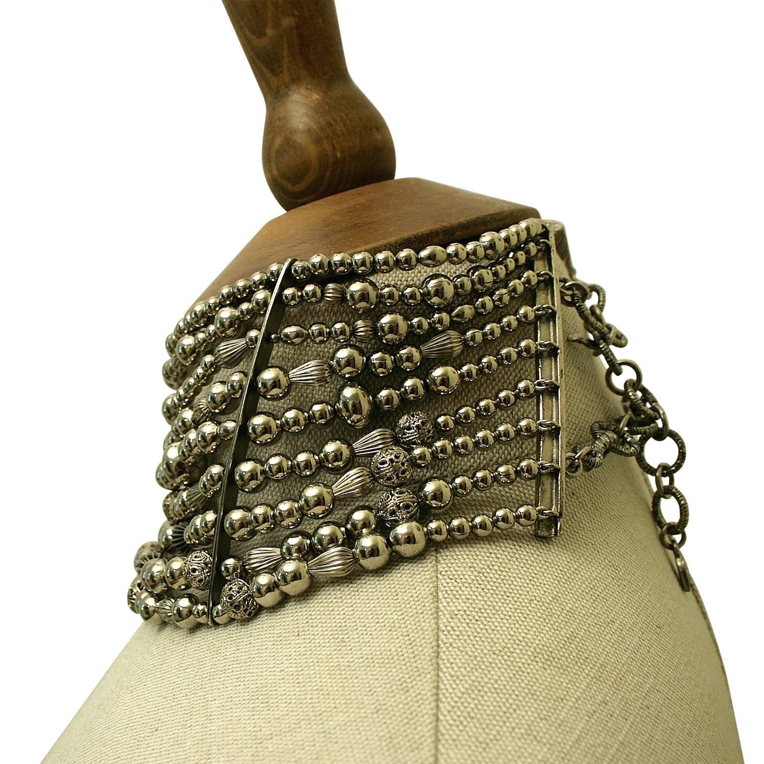 John Galliano for Christian Dior 1990s Maasai Inspired Vintage Choker Necklace 4