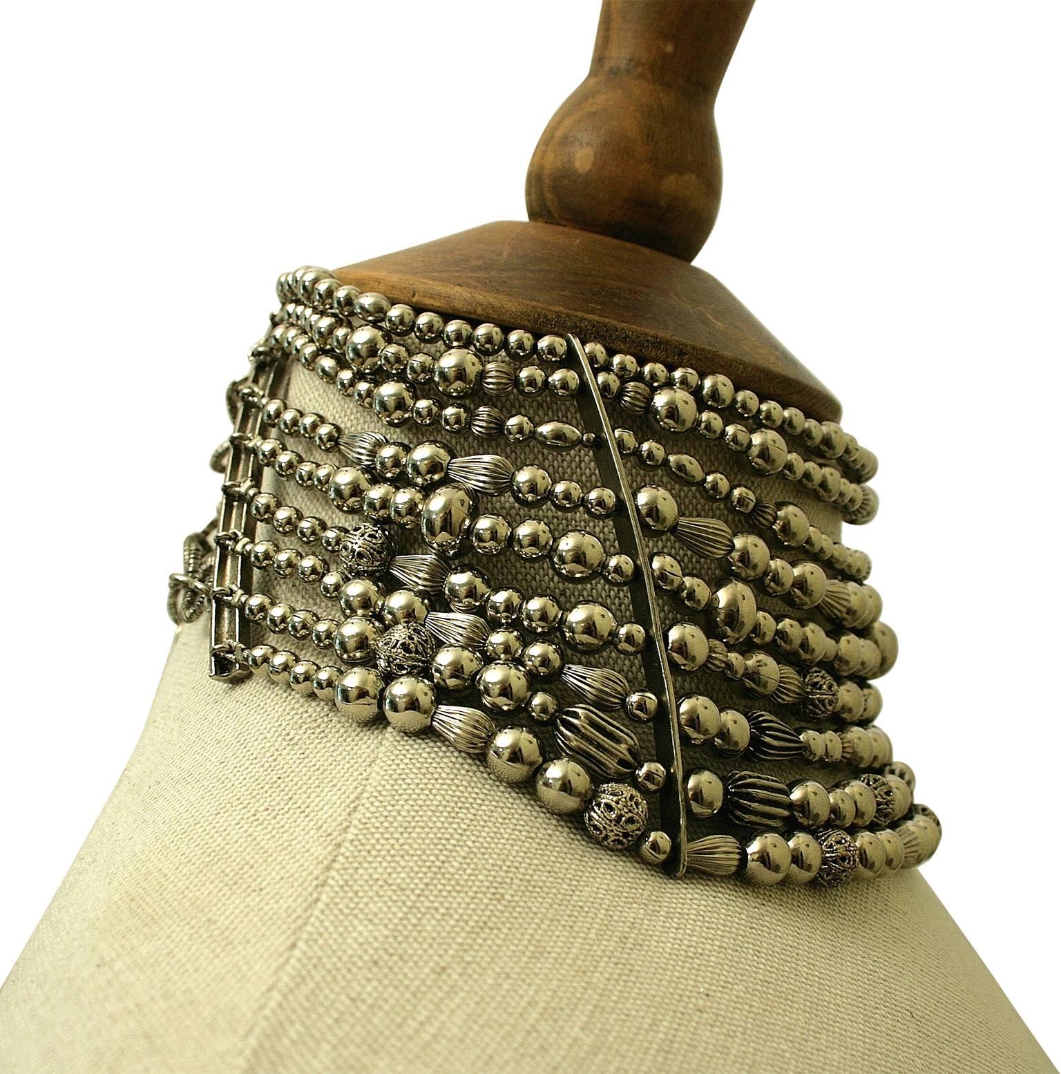 John Galliano for Christian Dior 1990s Maasai Inspired Vintage Choker Necklace 3