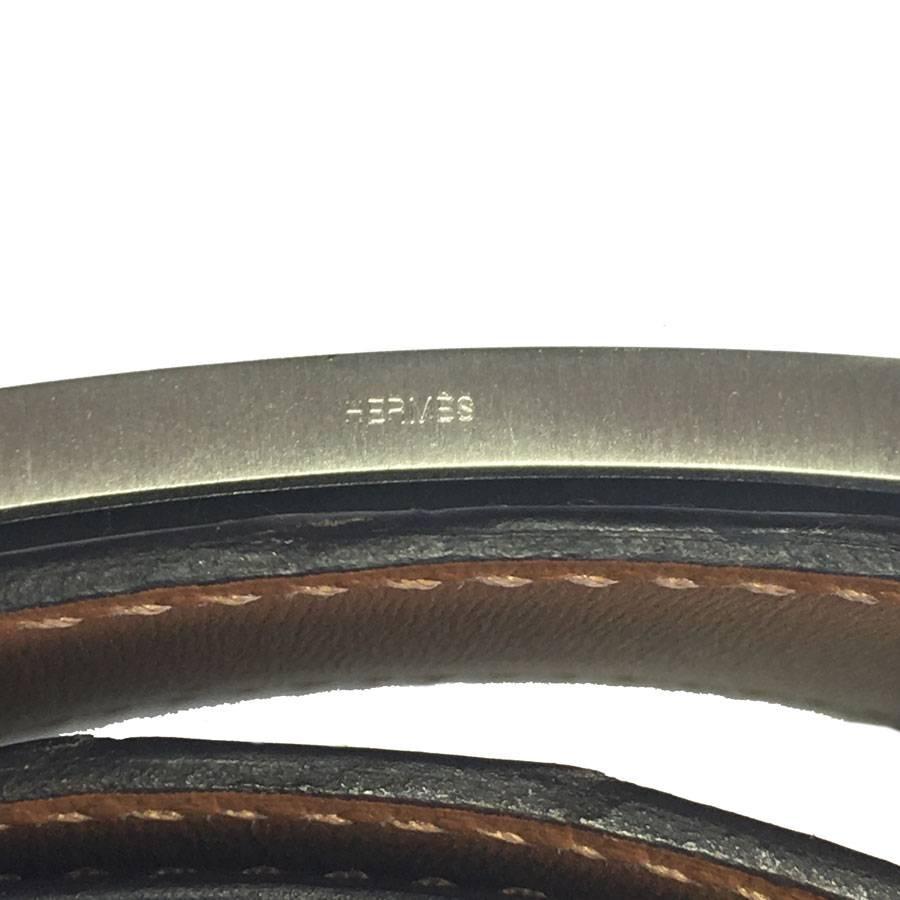 Men's HERMES Brown Crocodile Porosus Belt