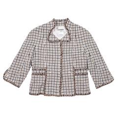 Chanel Spring Jacket in tweed blue and beige 5