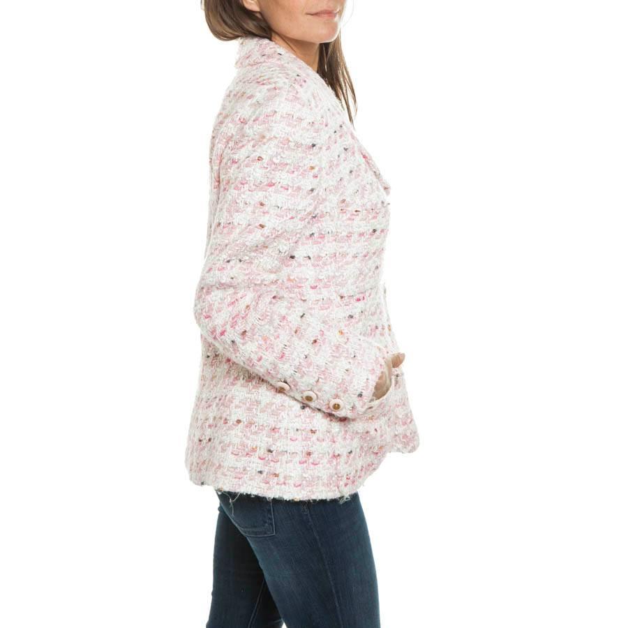 chanel tweed jacket pink