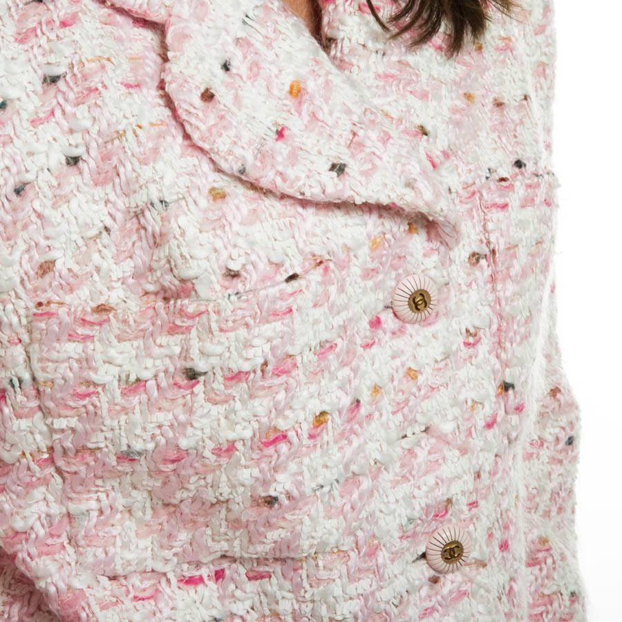 Gray Chanel Jacket in Pink Tweed