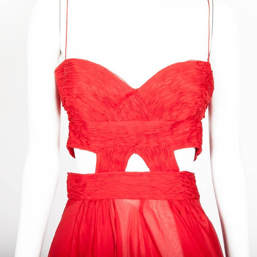 Women's Valentino Evening Red Silk Long Dress